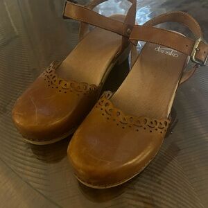 Dansko Brown Leather Mules